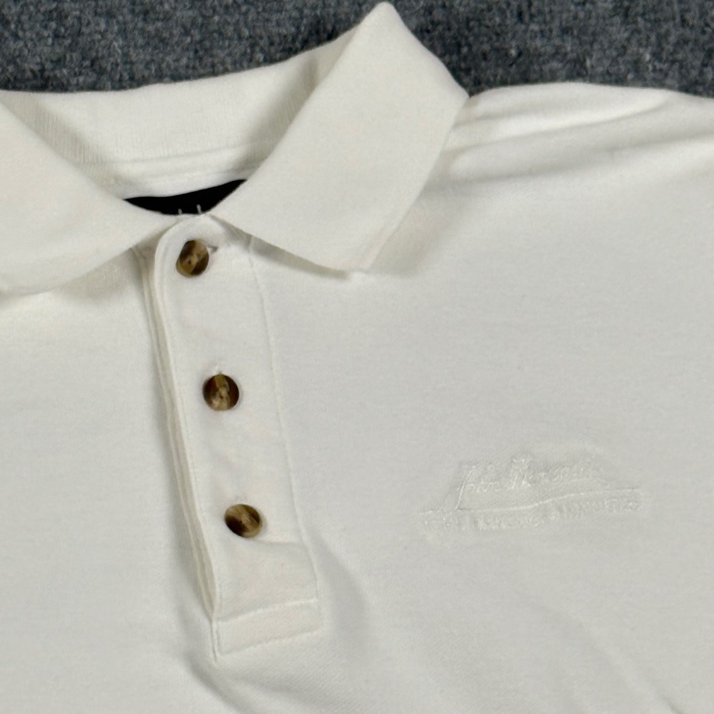 Club Colors Polo Preppy Golf Classic Shirt Embroidered Logo SS Casual White L